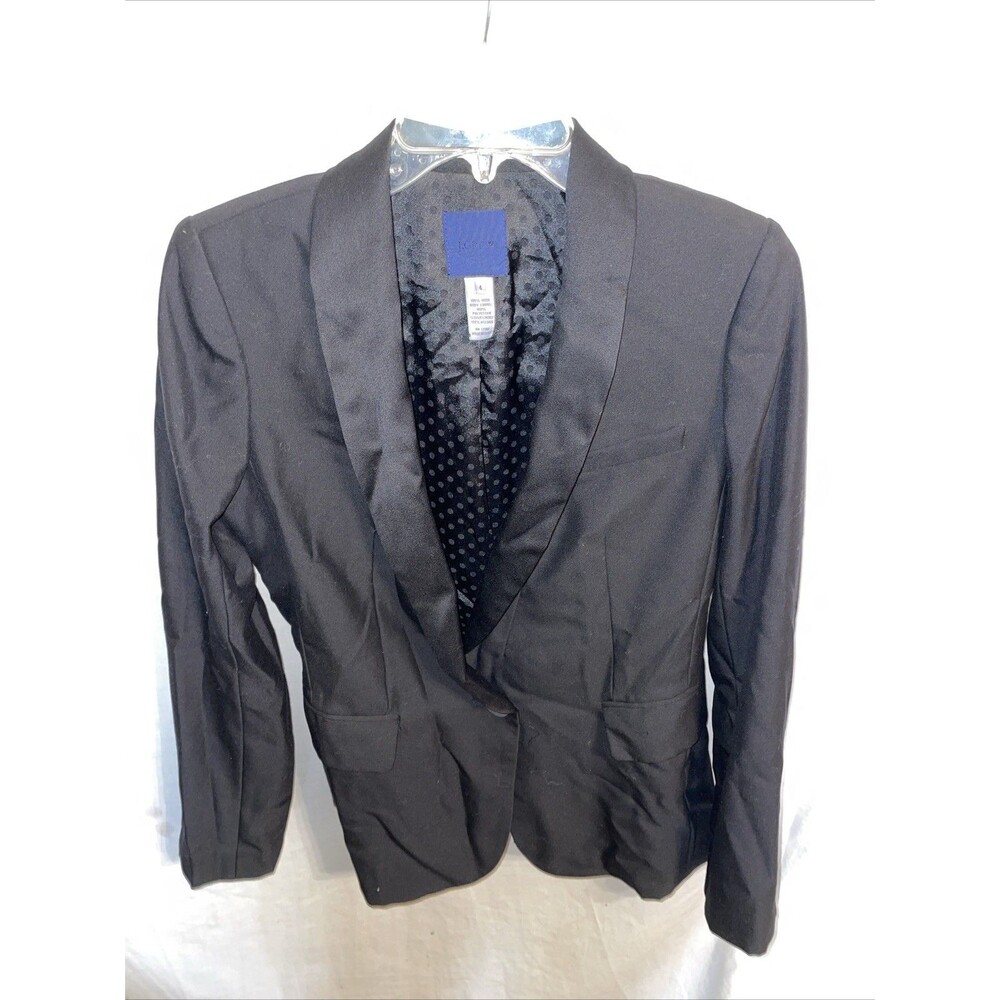 J.Crew Women’s Dressy Blazer Size 4 Black Wool Business Formal